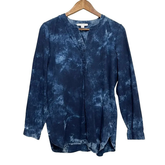 J. Jill Pure Jill Tie Dye Tunic Top Organic Cotton Size Small Long Sleeve - Picture 1 of 6